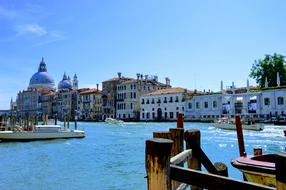 sunny day over the canal in venice