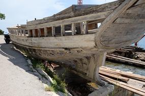 ravishing Boat Skeleton Water