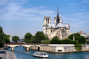 Notre Dame Paris and Seine River