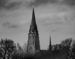 monochrome photo of Church Religion Architecture