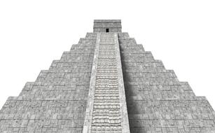 mexican pyramid as 3d illustration