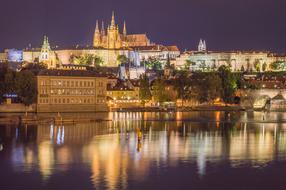 very beautiful Prague Night City