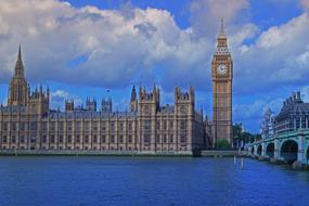 Houses Of Parliament on the thames coast