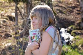happy Girl with book