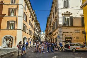 people on the streets of rome