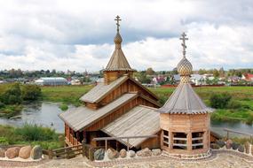 Russia Borovsk Old Town wood