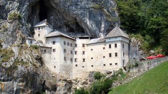 white castle in the rock