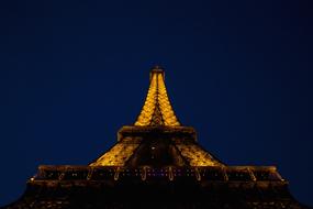 Eiffel Tower Paris orange lamps