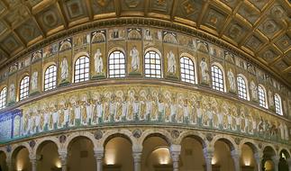 interior of an ancient basilica