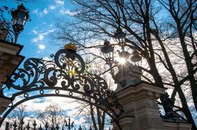 Architecture gate at the sunlight