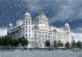 liverpool artistic building drawing