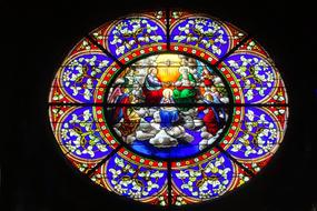Stained Glass Church blue