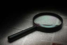Magnifier Newspaper text