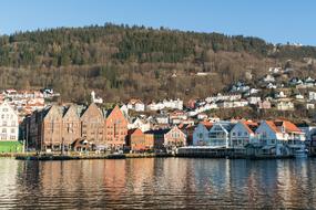 panorama of the Bergen city , Norway