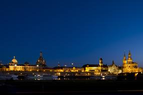 Dresden Church night lights