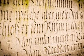 Sign Engraving Latin text