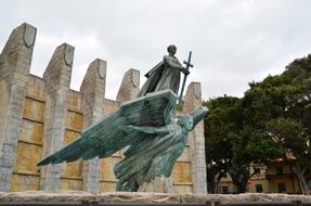 Angel Sculpture with cross