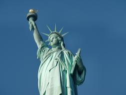 Statue Of Liberty blue sky