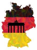 republic germany deutschland map drawing