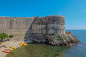 beach near the fortress in Dubrovnik