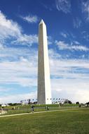 Washington Dc Monument and blue white sky