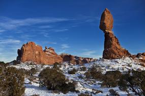 unusual forms of sandstone in a park in Utah