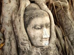 Ethnic face statue