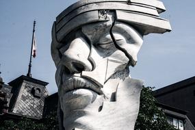 Monument stone face