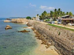 landscape of coast in Sri Lanka