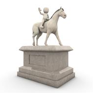 monument reiter horse 3d model drawing