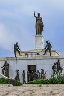 monument with sculptures in Nicosia