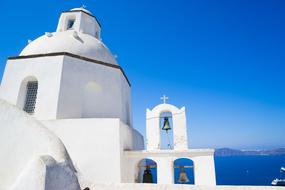 white Santorini Chapel Greece