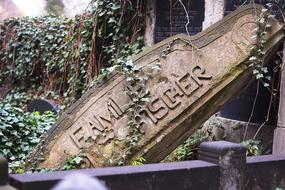 Cemetery Jewish Old sign