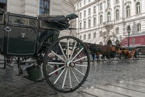 Wheel of Carriage with Horses