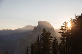 sunset Yosemite National Park