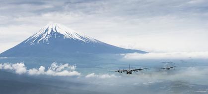 Mountain Fuji sky