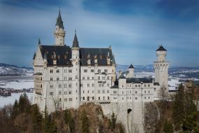 landscape of Castle and trees at Winter Nature