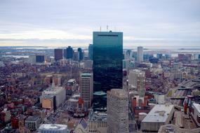 Beautiful landscape of Boston, with skyscrapers, in Massachusetts, USA