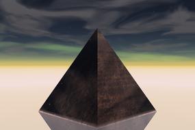 dramatic sky over ancient pyramid