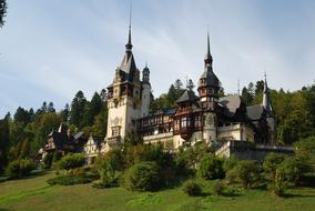 Romania Castle and green garden