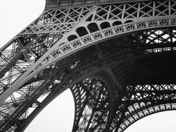 Eiffel Tower Paris black and white