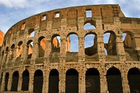 ruins of the colosseum close up