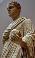 sculpture of an ancient man