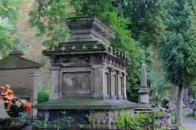 tombs on old Cemetery, poland