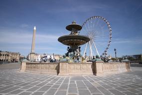 Travel architecture fountain and rides