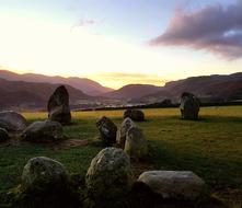 Landscape of Stone Circle at Sunrise
