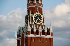 Spasskaya Tower on Red Square in Moscow