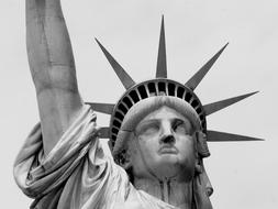 Liberty Statue black and white
