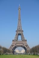 Eiffel Tower Paris blue sky