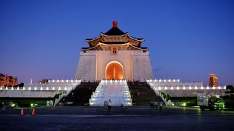 illuminated Architecture at dusk